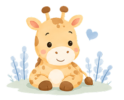 Luki the giraffe, sitting